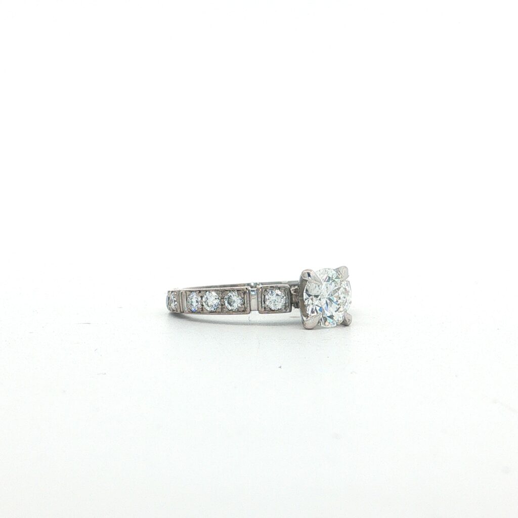 Canturi Cubism Round Diamond Engagement Ring
