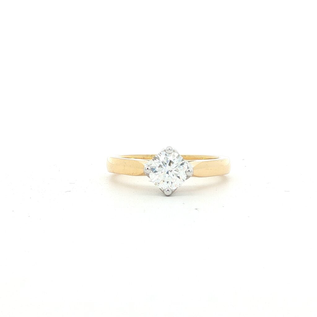 Greta – 1ct E VS Diamond 4 Claw Lotus Solitaire Engagement Ring